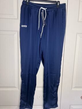 Spalding Women's Warm-Up Pants Size Small Blue Drawstring Elastic Waist
